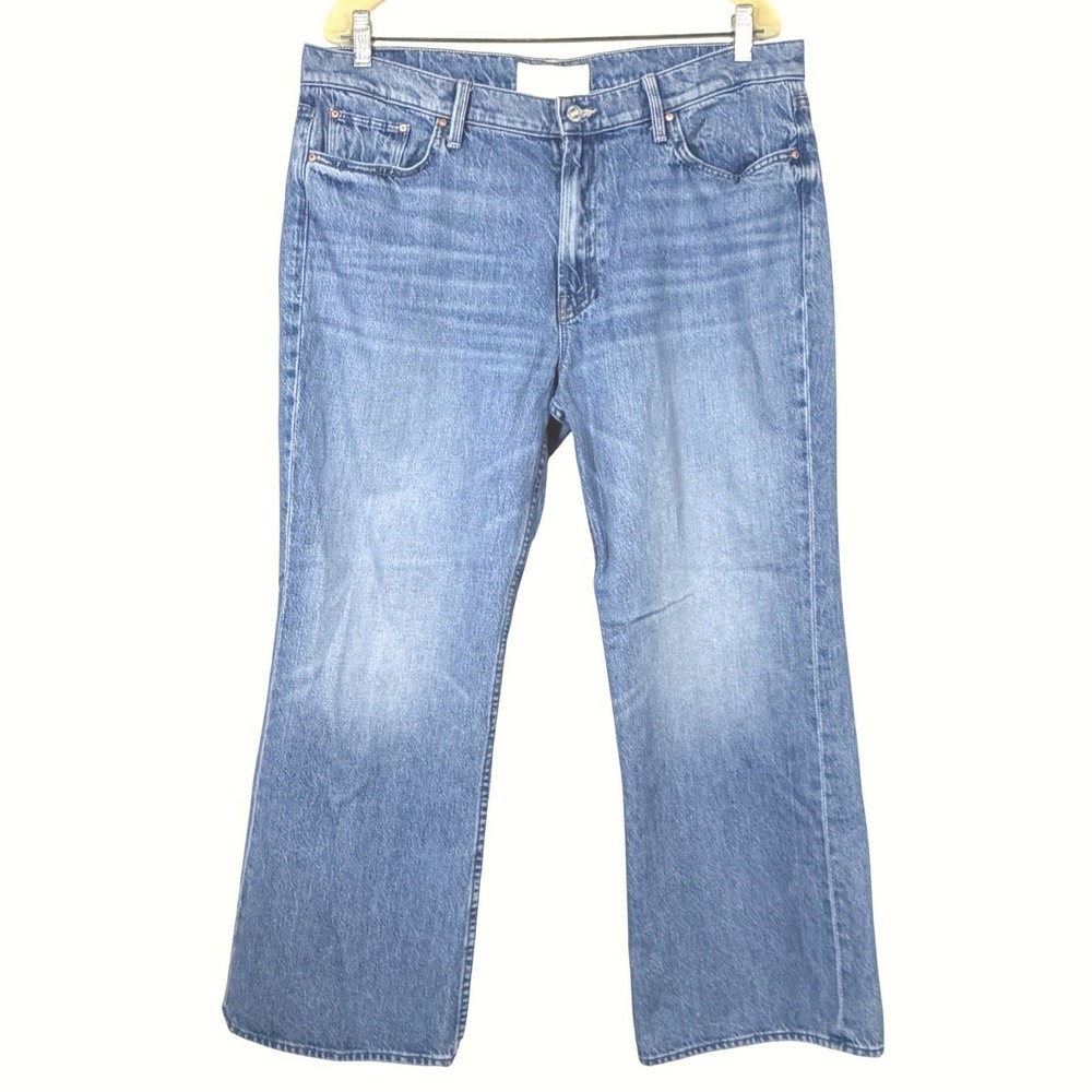 Mother Superior Bookie Flood Deans List Sz 34 Wide Leg Jeans High Rise Plus - Picture 3 of 13